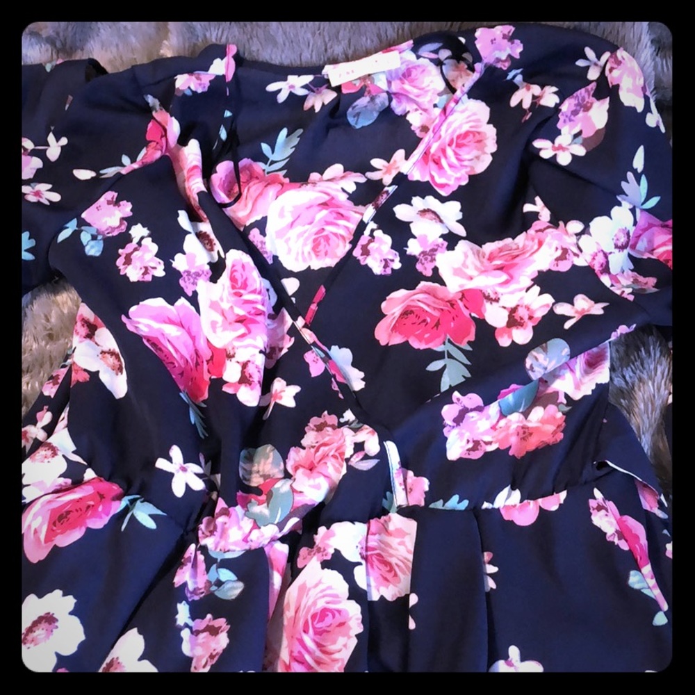 Floral Long Sleeved Maxi Dress